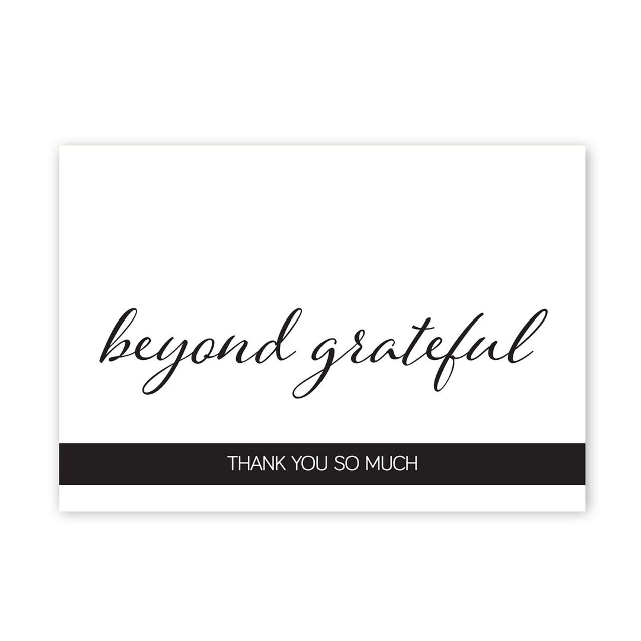 Great Papers! Simply Beyond Grateful Thank You Note Card and White Envelope, 4.875" x 3.375", 50 count